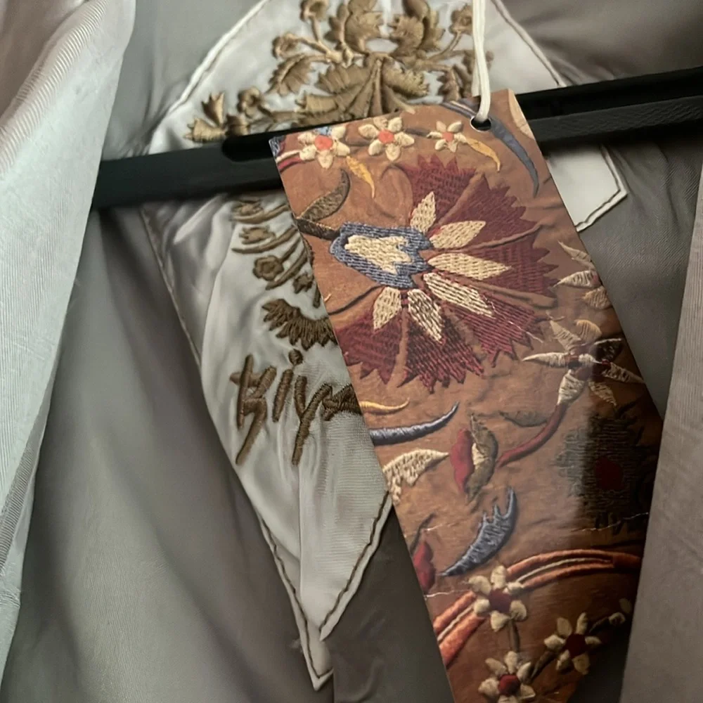 NWT Johnny Was Biya Embroidered Silk Coat Sz S - Picture 3 of 4